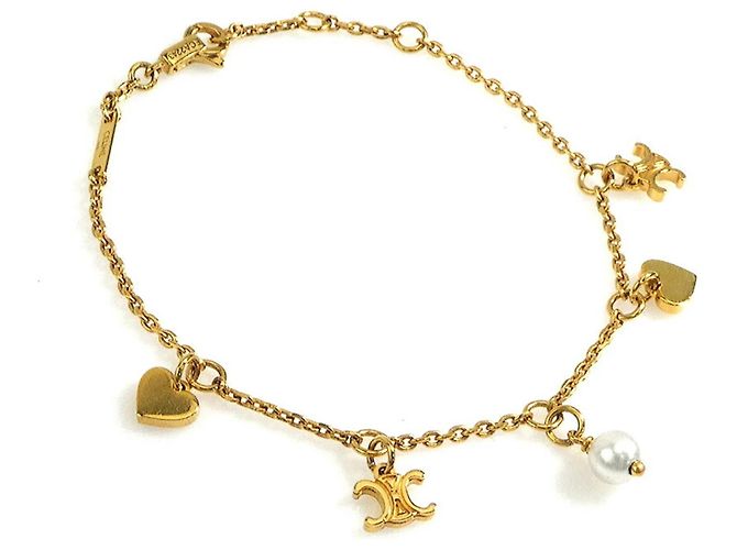 Céline Bracciale in oro con charm per donne Celine D'oro