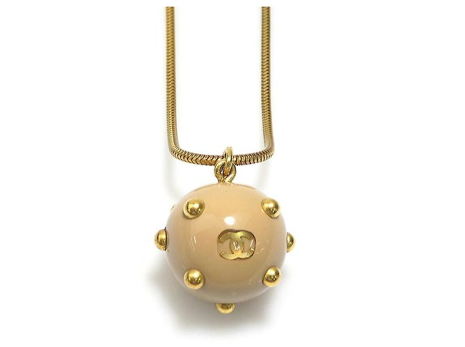 Collier Coco Mark de Chanel Beige Doré