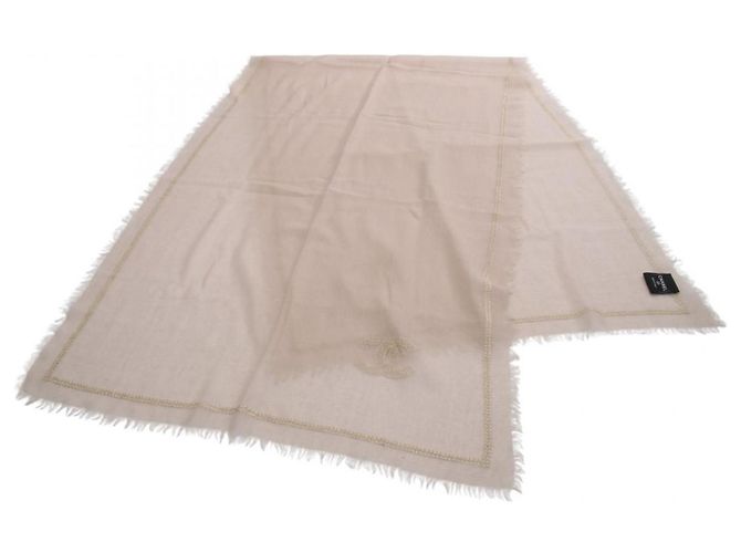 Beige Kaschmirschal von Chanel