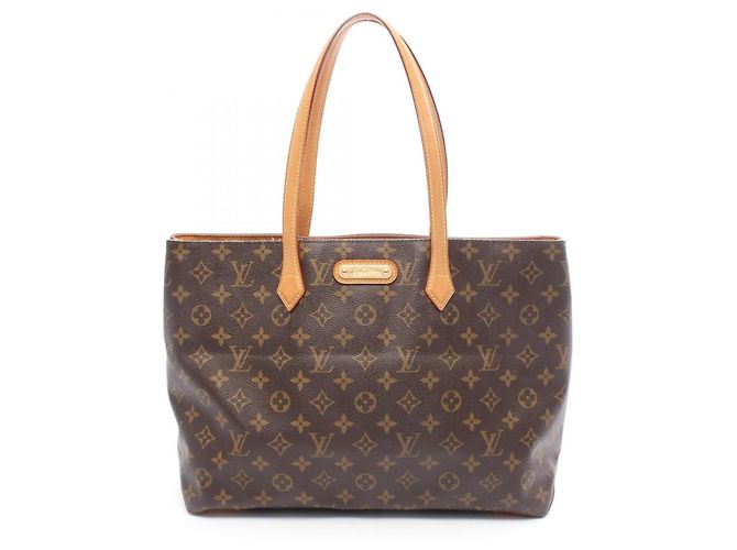 Borsa tote Wilshire MM Louis Vuitton Marrone Monogramma