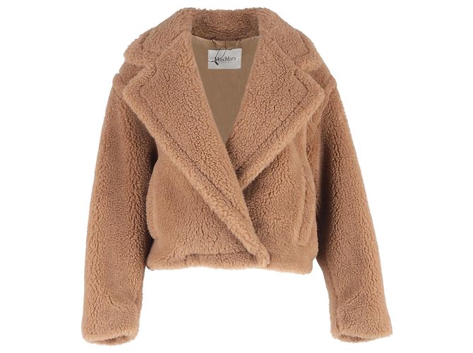Chaqueta de piel Gardone Max Mara en pelo de camello marrón Castaño Roja