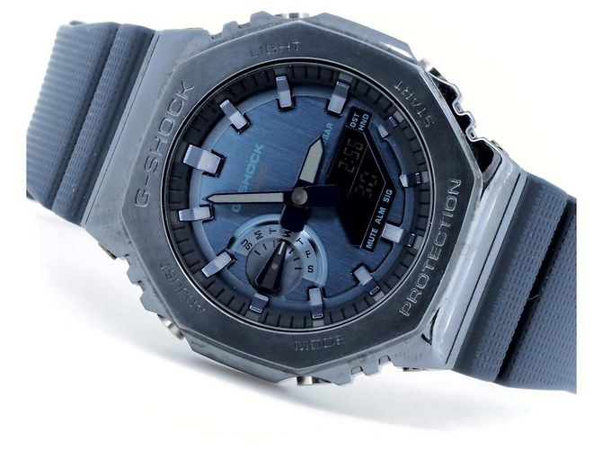Autre Marque Casio G-Shock Edelstahl Uhr Blau