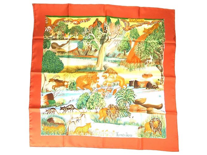 Lenço de seda Carre 90 da Hermès Multicor