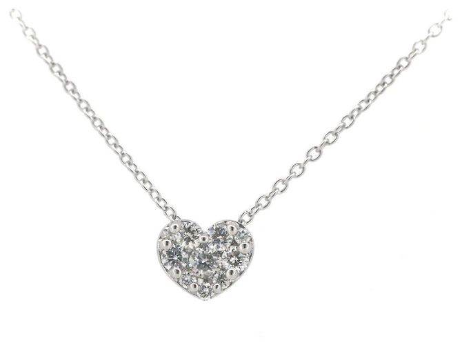 Autre Marque Ponte Vecchio Au750 Diamant-Halskette Silber