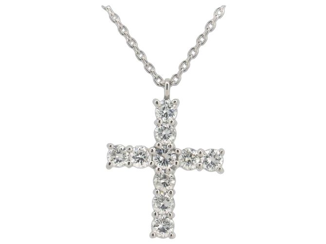 Autre Marque Collar de diamantes de platino Vendome Aoyama Plata
