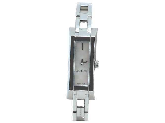 Gucci G-LINK Edelstahl-Uhr Pink