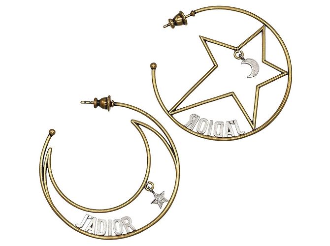 Brincos Dior J'ADIOR Lua & Estrela Dourado