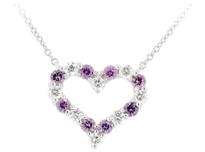 Tiffany & Co Collar Tiffany Sentimental Heart Pt950 Plata