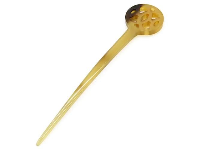 Hermès Rocaille Buffalo Horn Hair Accessory Beige