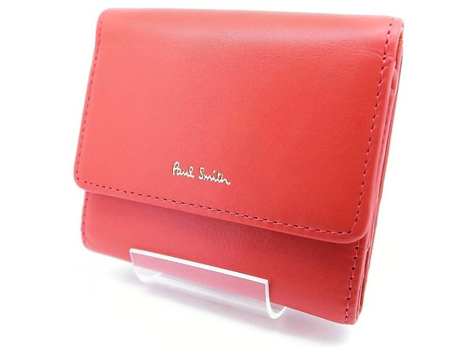 Paul Smith Leather Compact Wallet Red