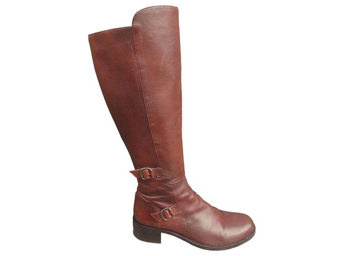 Autre Marque Accessoire Diffusion Lederstiefel Braun