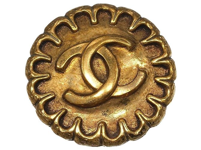 Classique Boucle d'oreille unique Chanel Coco Mark Doré