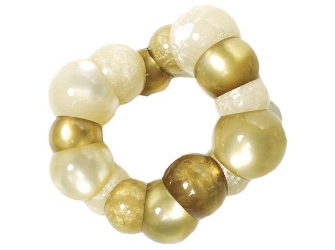 Autre Marque Pulseira de Pedra Aleatória Florian Dourado
