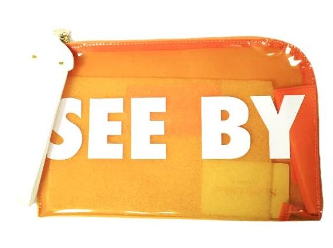 Chloé Pochette en PVC See by Chloe Orange