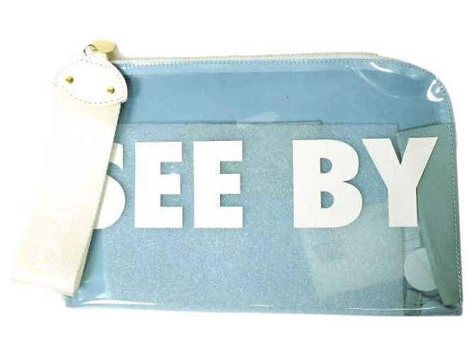Chloé Pochette en PVC See by Chloe Bleu