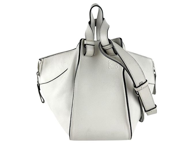 Borsa a Spalla Hammock Loewe in Pelle Bianca Bianco