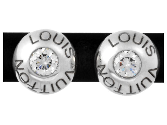 Pendientes Crew de Louis Vuitton en oro blanco de 18 quilates