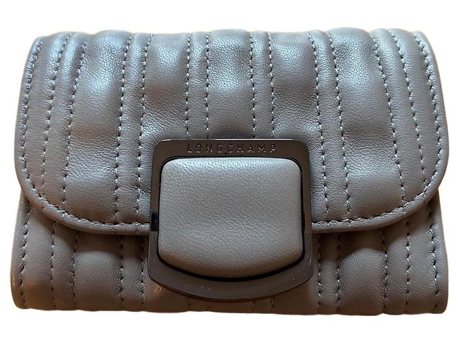 Longchamp Geldbörse aus grauem Leder