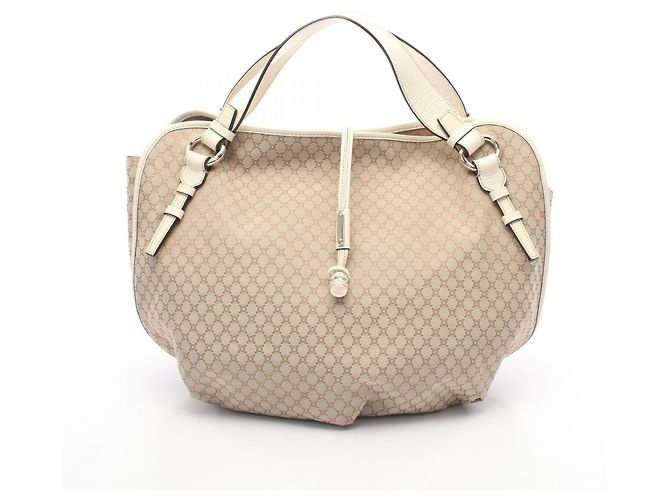 Céline Celine Macadam Tote Tasche Beige Roh