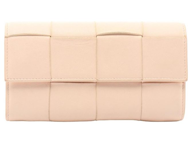 Cartera larga Intrecciato rosa Bottega Veneta