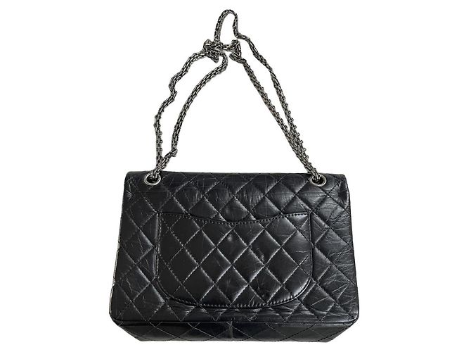Borsa Chanel 2.55 in pelle nera media Nero