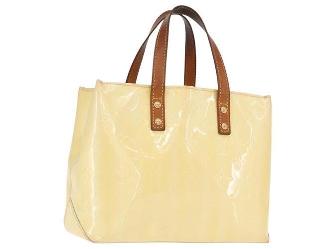 LOUIS VUITTON Sac à main Monogram Vernis Reade PM Perle M91336 LV Auth 159821