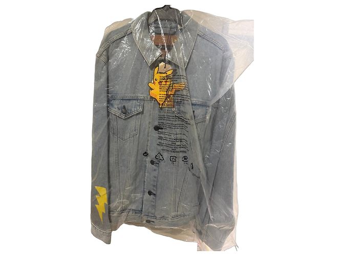 Levi's x Pokémon Pikachu Denim Jacket White Red Blue Yellow