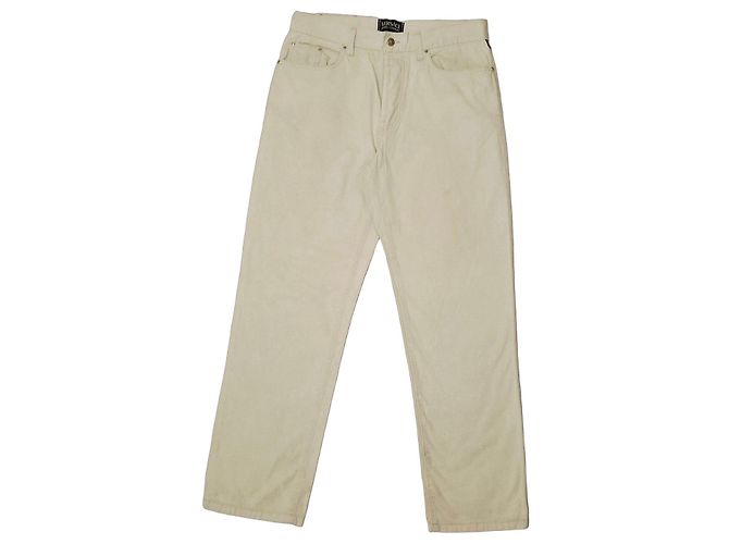 Versace Jeans Couture Beigefarbene Jeans Hellgrün