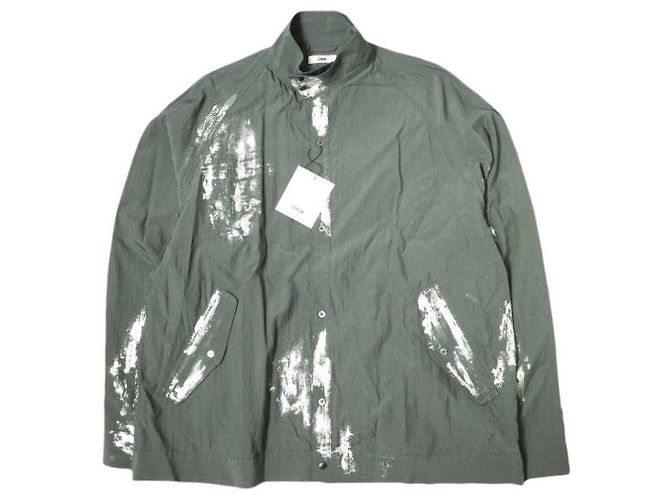 Autre Marque Camisa de manga balançada pintada EMAM em rayon e nylon Cinza Cinza antracite