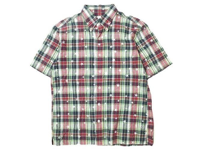 Autre Marque Camicia in cotone STAR PLAID MIX di Uniform Experiment Blu