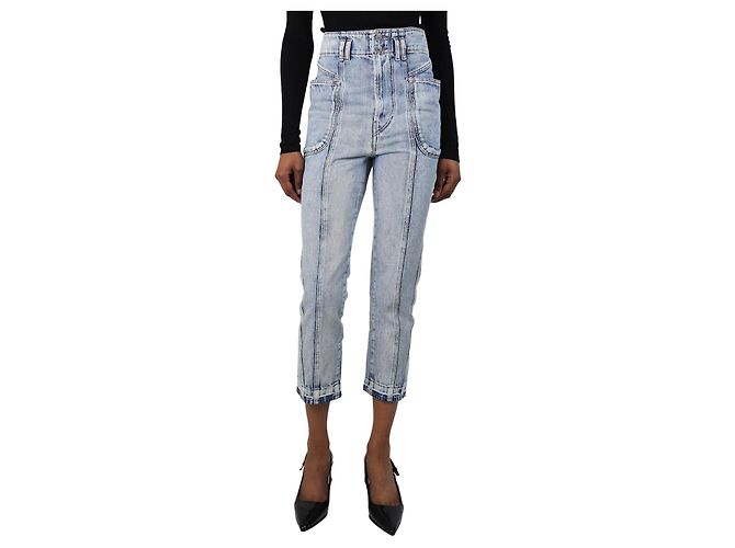 Isabel Marant Etoile Blue bleached panel jeans - size UK 6