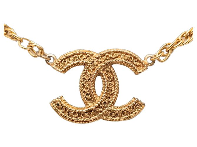 Classique Collier Vintage Coco Mark Chanel 1985 Doré