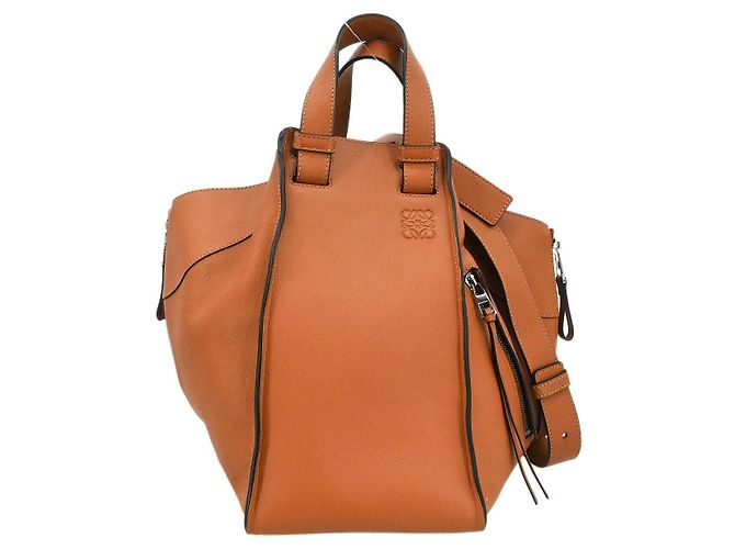 Loewe Hammock Leather Large Marrone