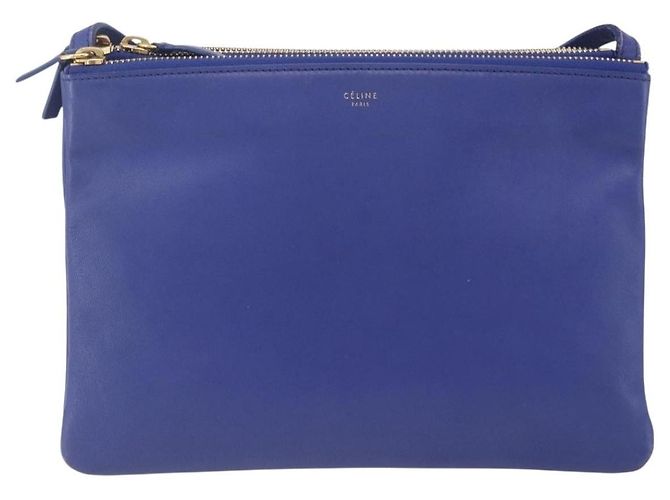 Céline Celine Trio Leather Small Blau