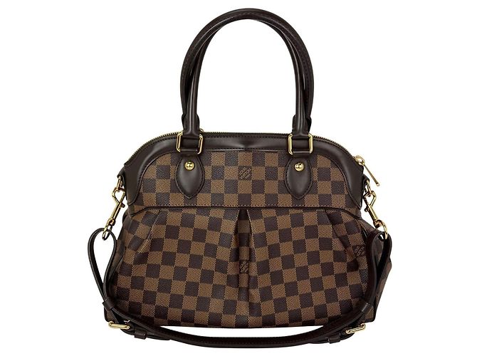 Bolsa de ombro Trevi PM em canvas Damier Ebene da Louis Vuitton Marrom