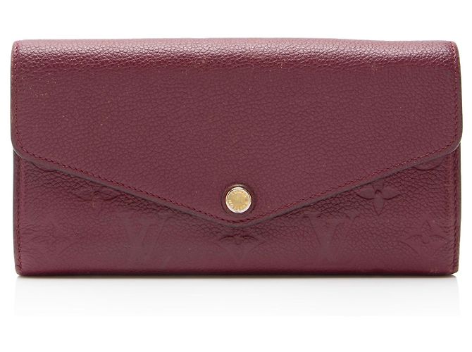 Louis Vuitton Monogram Empreinte Sarah Wallet Red