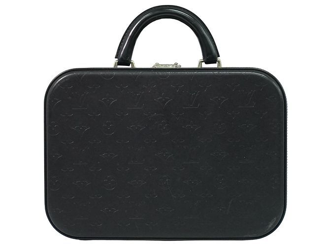 Bolsa Valisette Louis Vuitton em couro Monogram Glace MM Preto