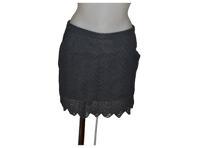 Minifalda The Kooples Gonna de algodón gris