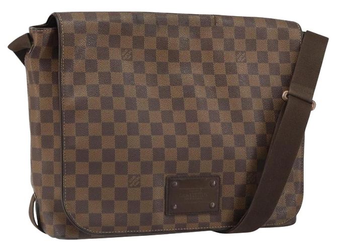 LOUIS VUITTON Borsa a Spalla Brooklyn MM Damier Ebene N51211 LV Auth 166096