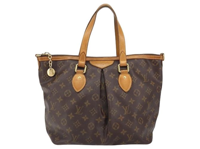 Sac à main Louis Vuitton Palermo en toile Monogram PM Marron
