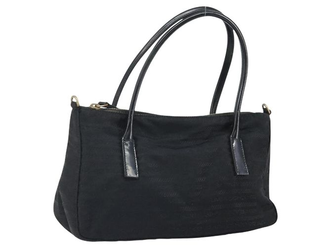 Borsa a mano PRADA in nylon nero Auth bs32763