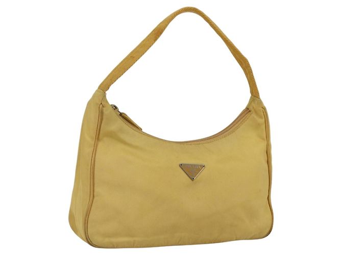 PRADA Handtasche aus Nylon in Gelb Auth 169603