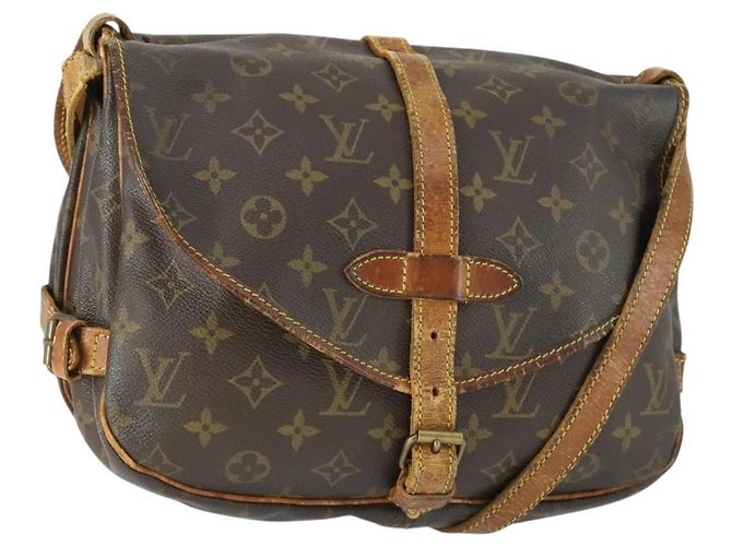 LOUIS VUITTON Bolsa de Ombro Monogram Saumur 30 M42256 LV Auth BA10158 Monograma