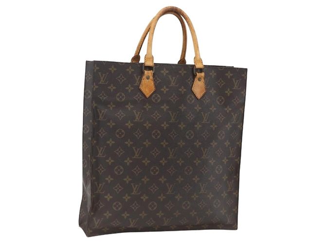 LOUIS VUITTON Sac Plat Monogram M51140 LV Auth hk3418 Monogramme