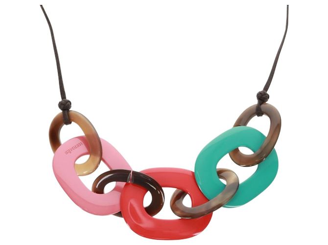 Hermès Collana HERMES Caramba in plastica Multicolore Auth 168270V