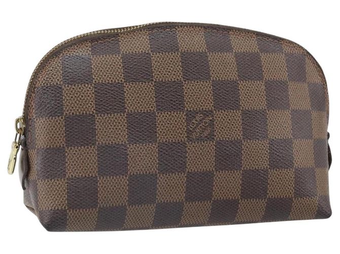 LOUIS VUITTON Damier Ebene Kosmetiktäschchen PM N47516 Auth LV 169121