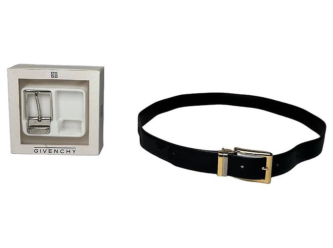 Givenchy Leather Belt Set Black New