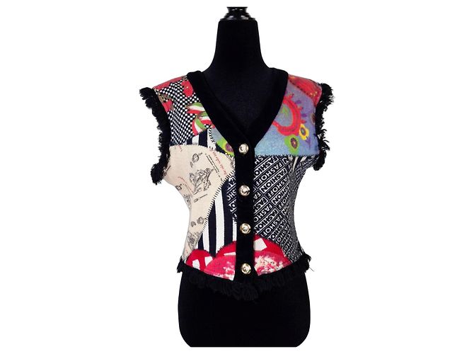 Gilet Moschino 1992 Moda Fashoff Multicolore