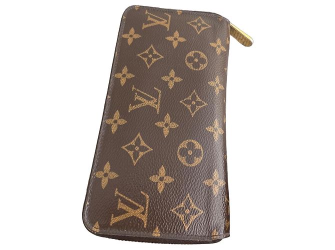 Louis Vuitton Long zippered wallet, Louis monogram Chestnut