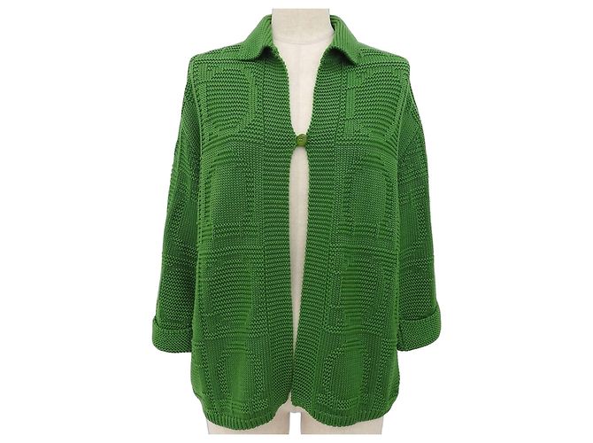 Cárdigan de algodón Gancini Salvatore Ferragamo Verde